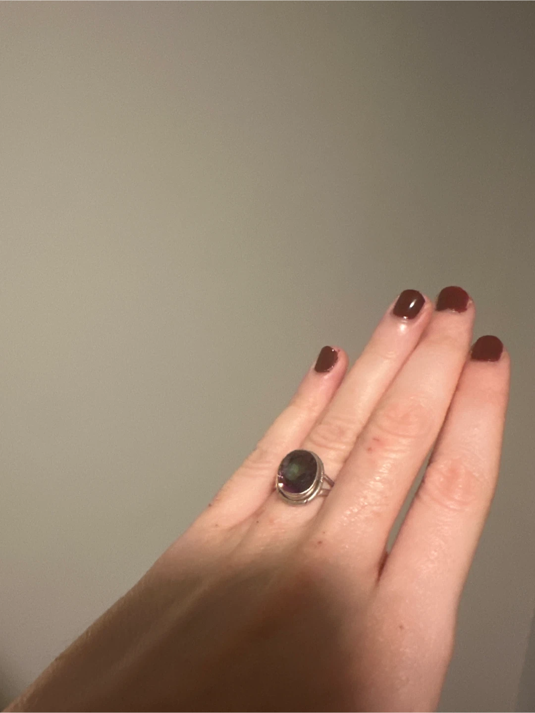 Purple ish stone ring