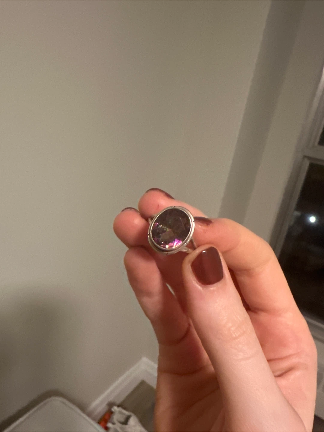 Purple ish stone ring - photo 2