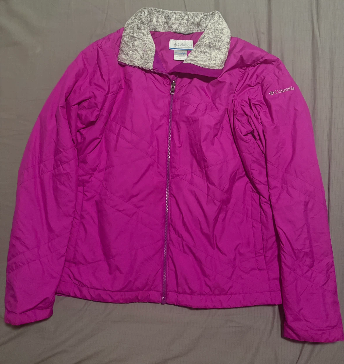 Columbia Women’s XL Interchange Fuschia Pink Windbreaker Jacket