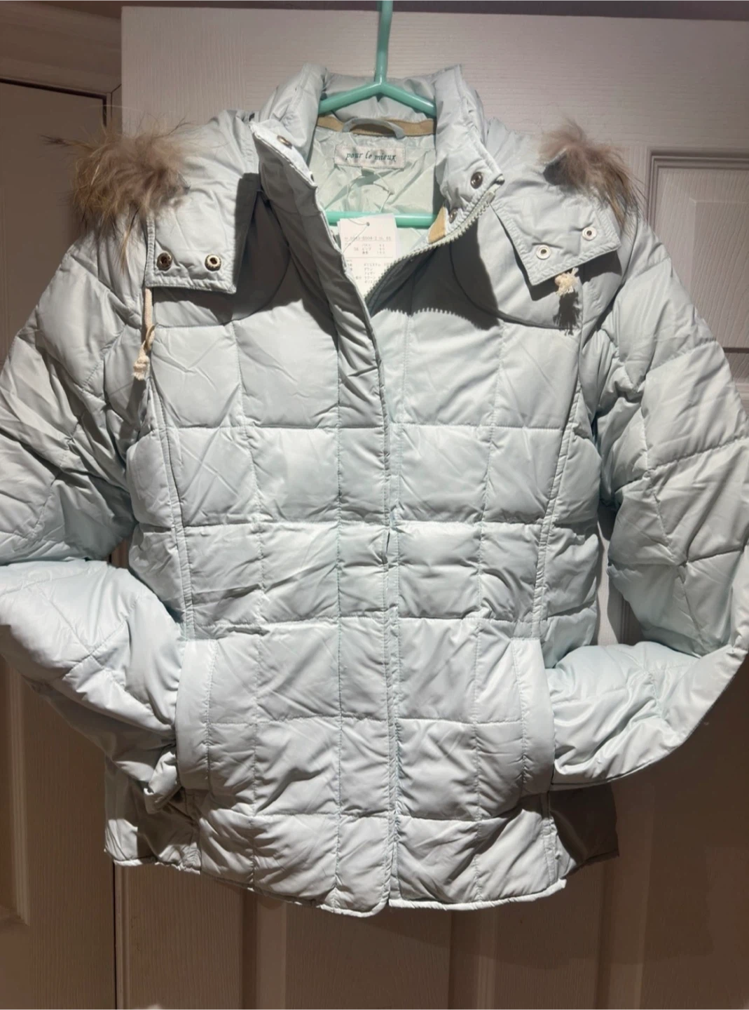 Pour Le Mieux Puffer Jacket with Faux Fur Trim