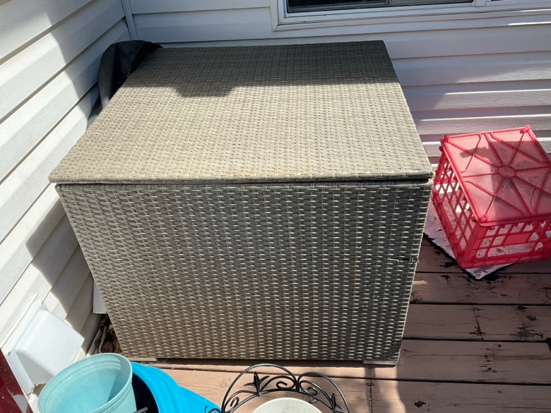 Wicker Outdoor Storage Box - photo 4