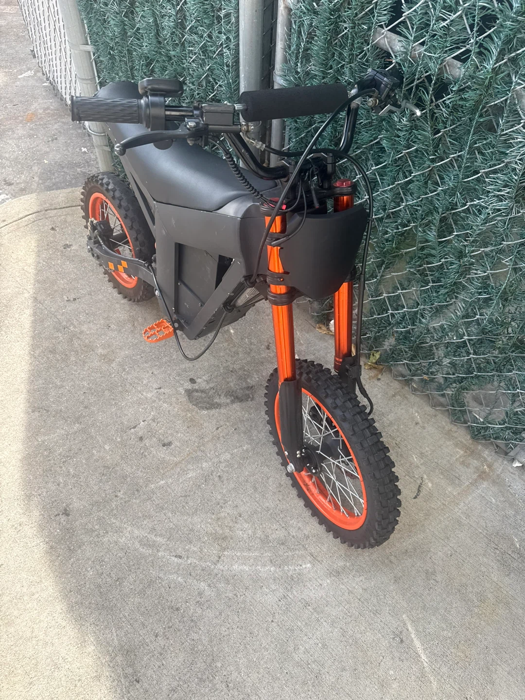 Electric Dirt Bike, Black and Orange - photo 2