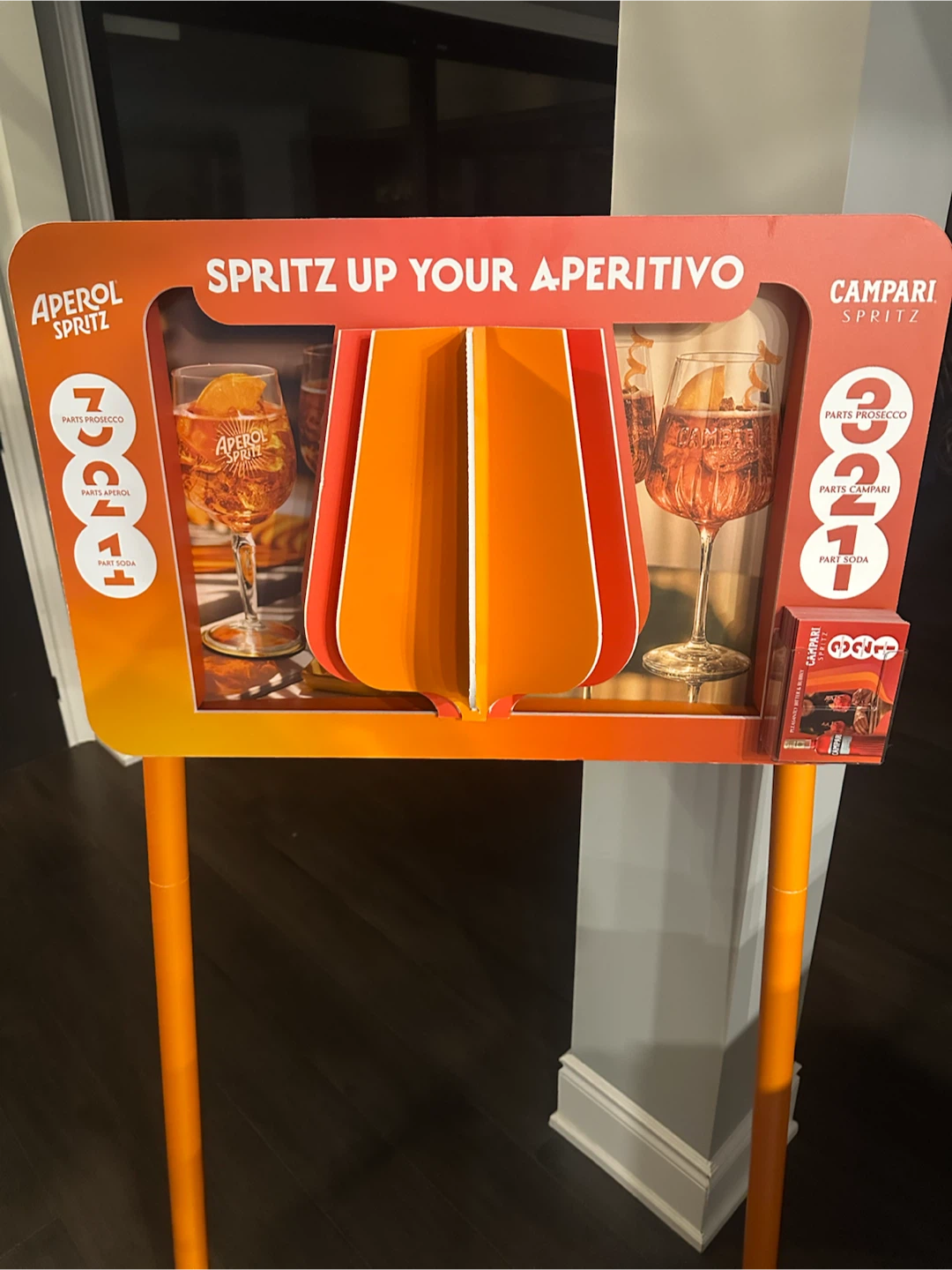 Aperol and Campari Spritz Display Stand