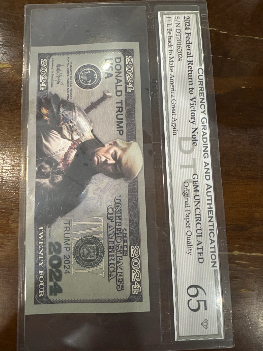 Donald Trump 2024 Federal Return to Victory Note