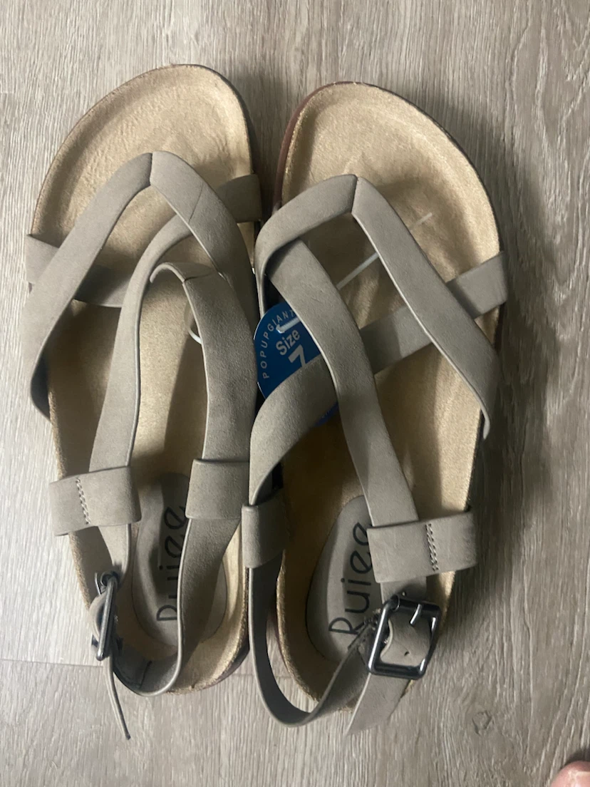 Ruiee taupe strappy sandals, size 7