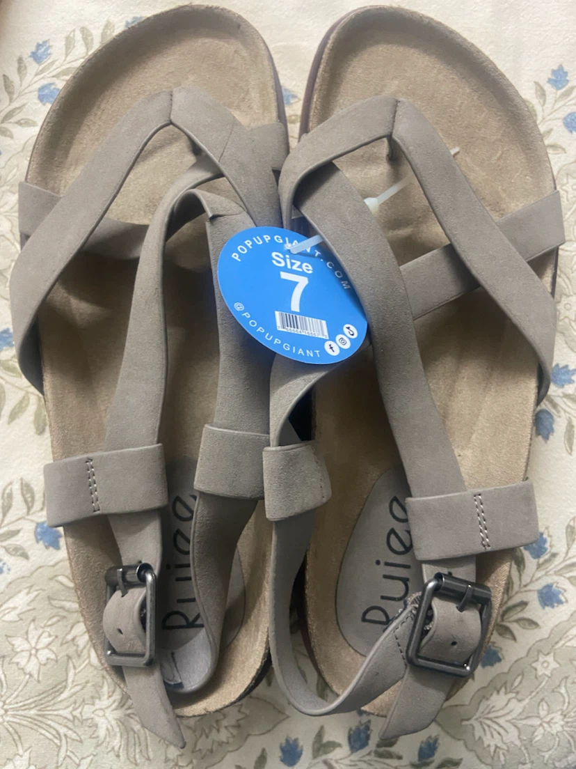 Ruiee taupe strappy sandals, size 7 - photo 2