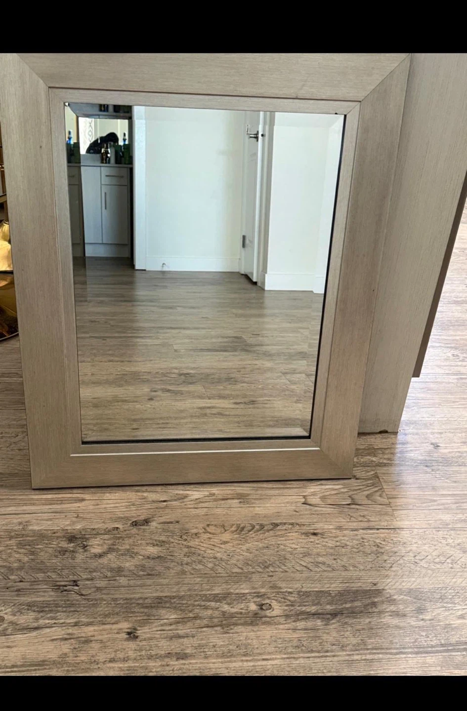 Wood-Framed Wall Mirror