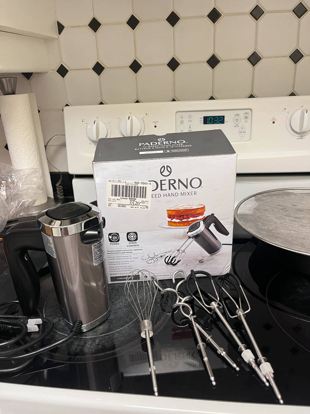Paderno 10-Speed Hand Mixer