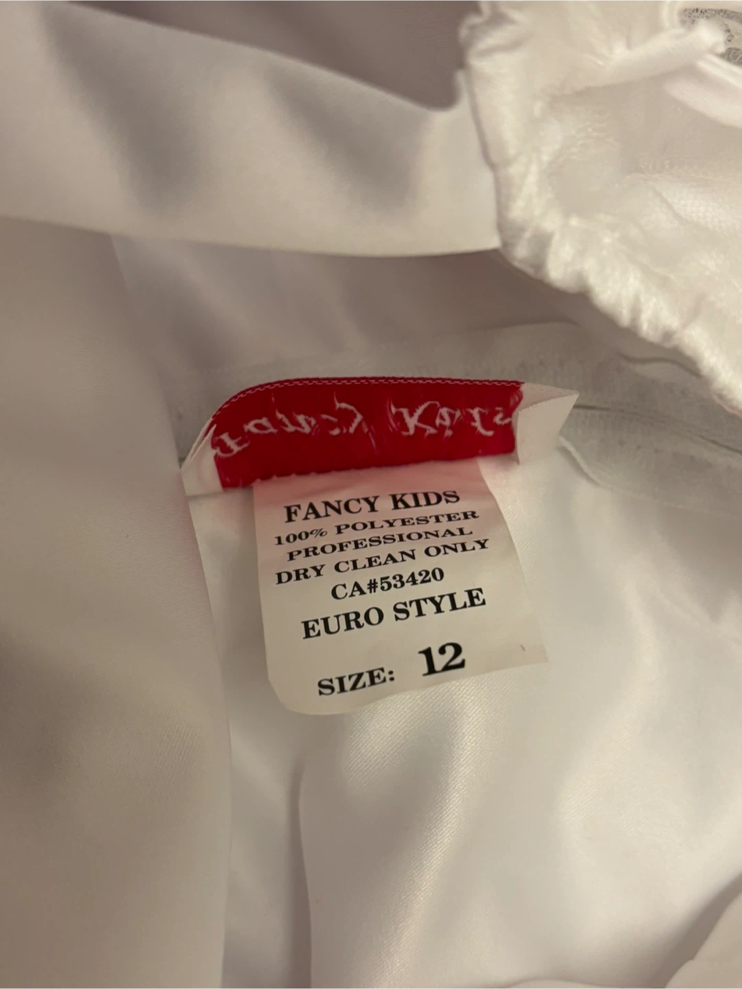 Fancy Kids White Dress Size 12 - photo 4