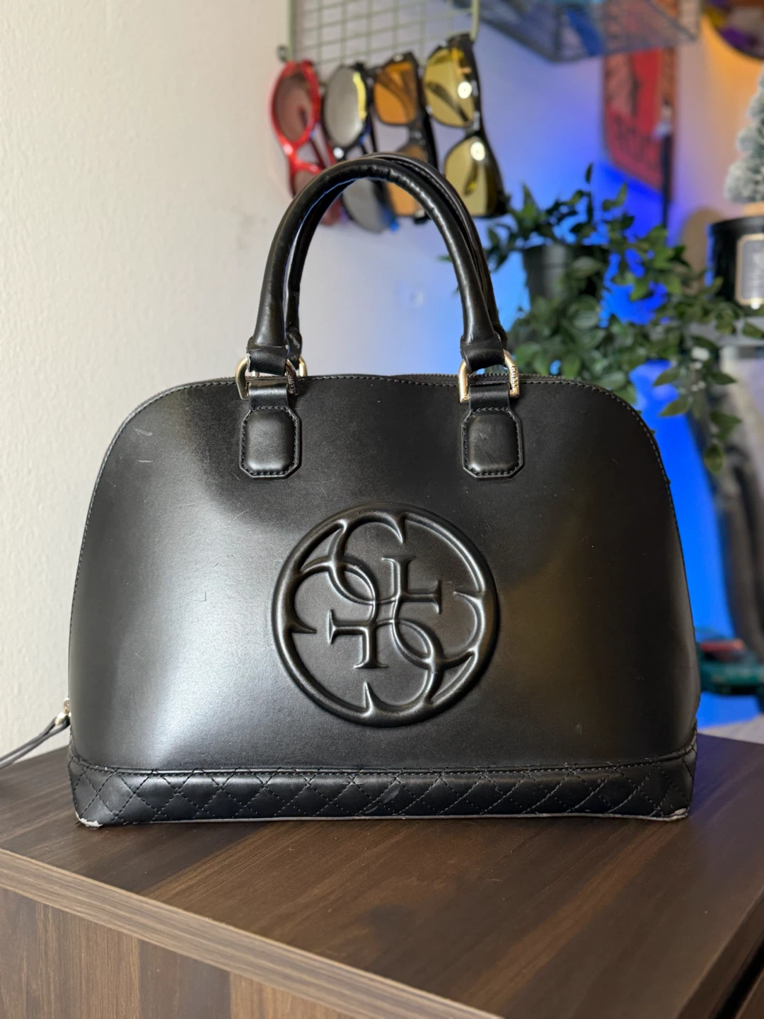Guess Black Dome Handbag