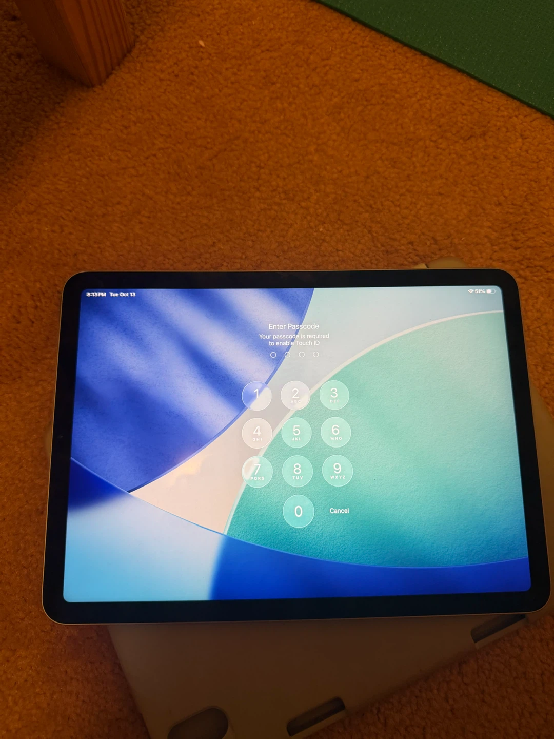 iPad Air 4, sky‑blue colour.IPAD AIR 4th gen