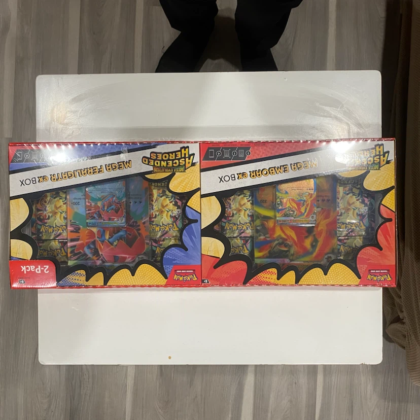 Pokemon Ascended Heroes Mega Feraligatr & Emboar ex Box Set