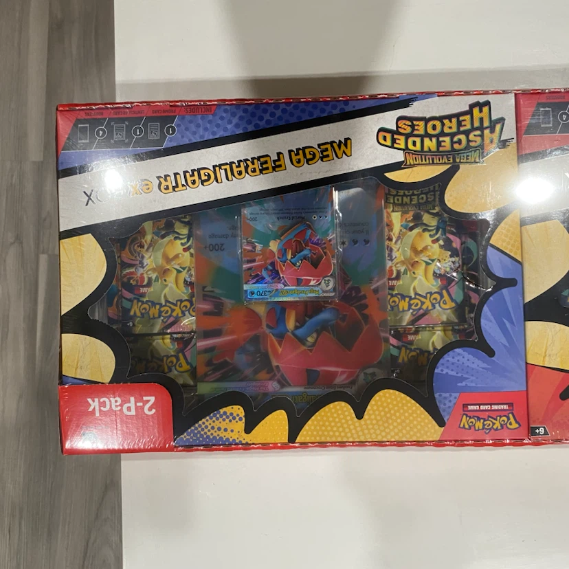 Pokemon Ascended Heroes Mega Feraligatr & Emboar ex Box Set - photo 3