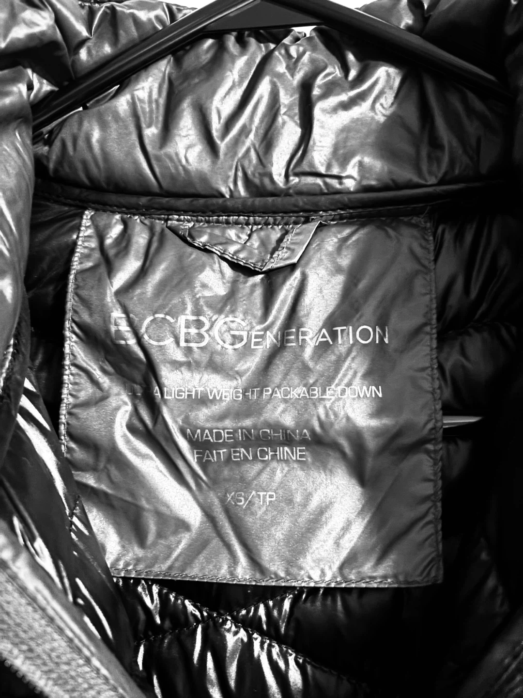 BCBGeneration Ultra Light Weight Packable Down Jacket - Black - photo 3