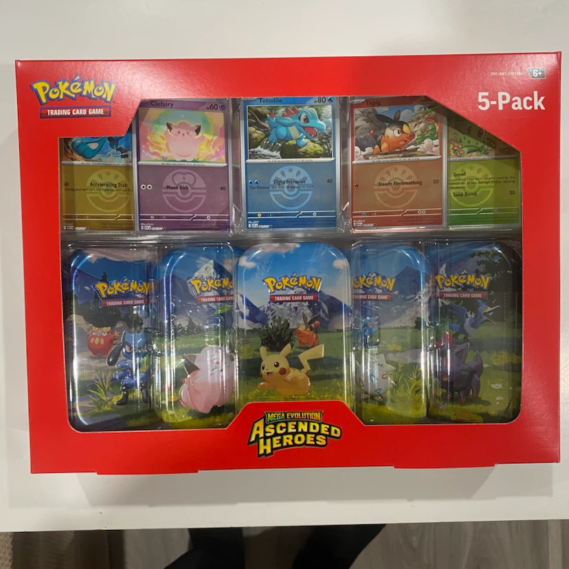 Pokémon TCG: Mega Evolution-Ascended Heroes 5-Pack Mini Tins