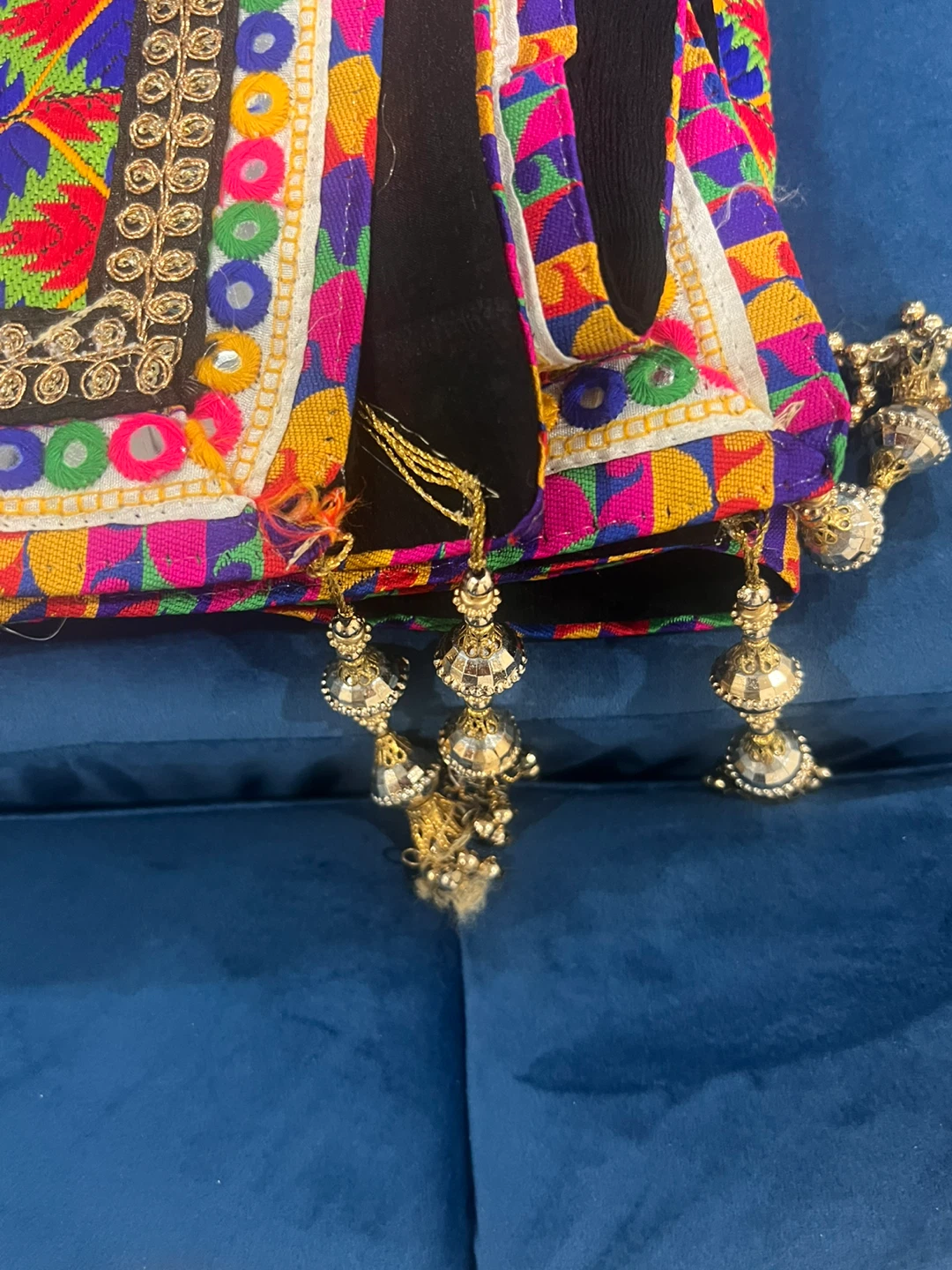 Black Embroidered Traditional Dupatta - photo 2