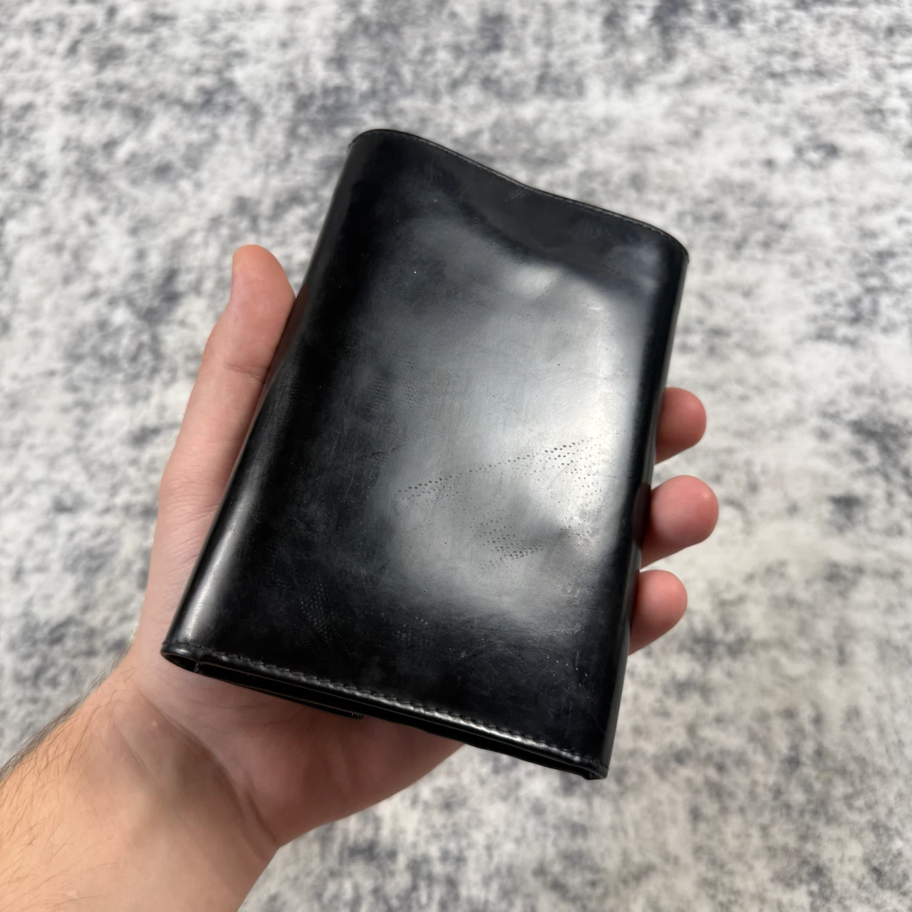 Vintage 1997 Prada Black Spazzolato Leather Wallet - photo 4