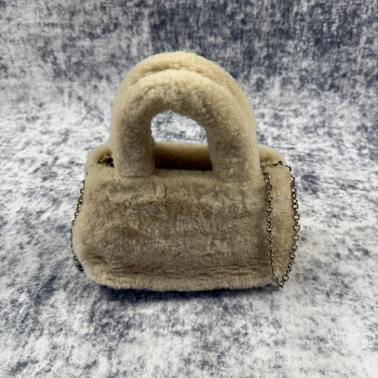 Miu Miu Cream Shearling Fur Handbag - photo 4