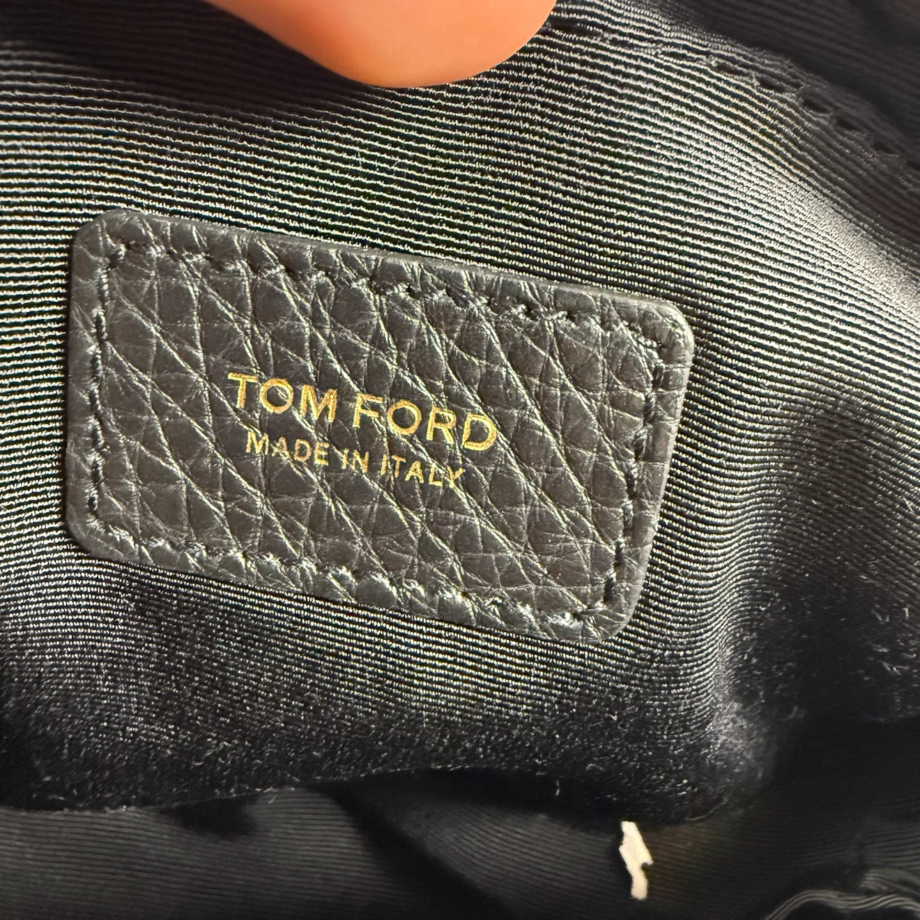 Tom Ford Black Grained Leather Cosmetic Bag - photo 5