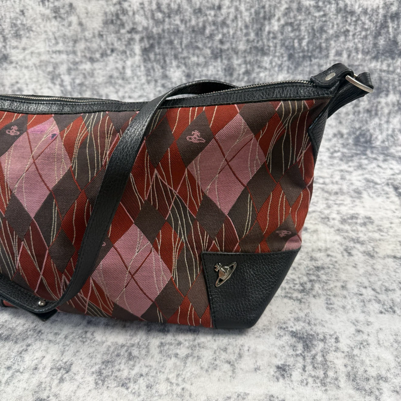 Vivienne Westwood Vintage Argyle Jacquard Orb Shoulder Bag - photo 2