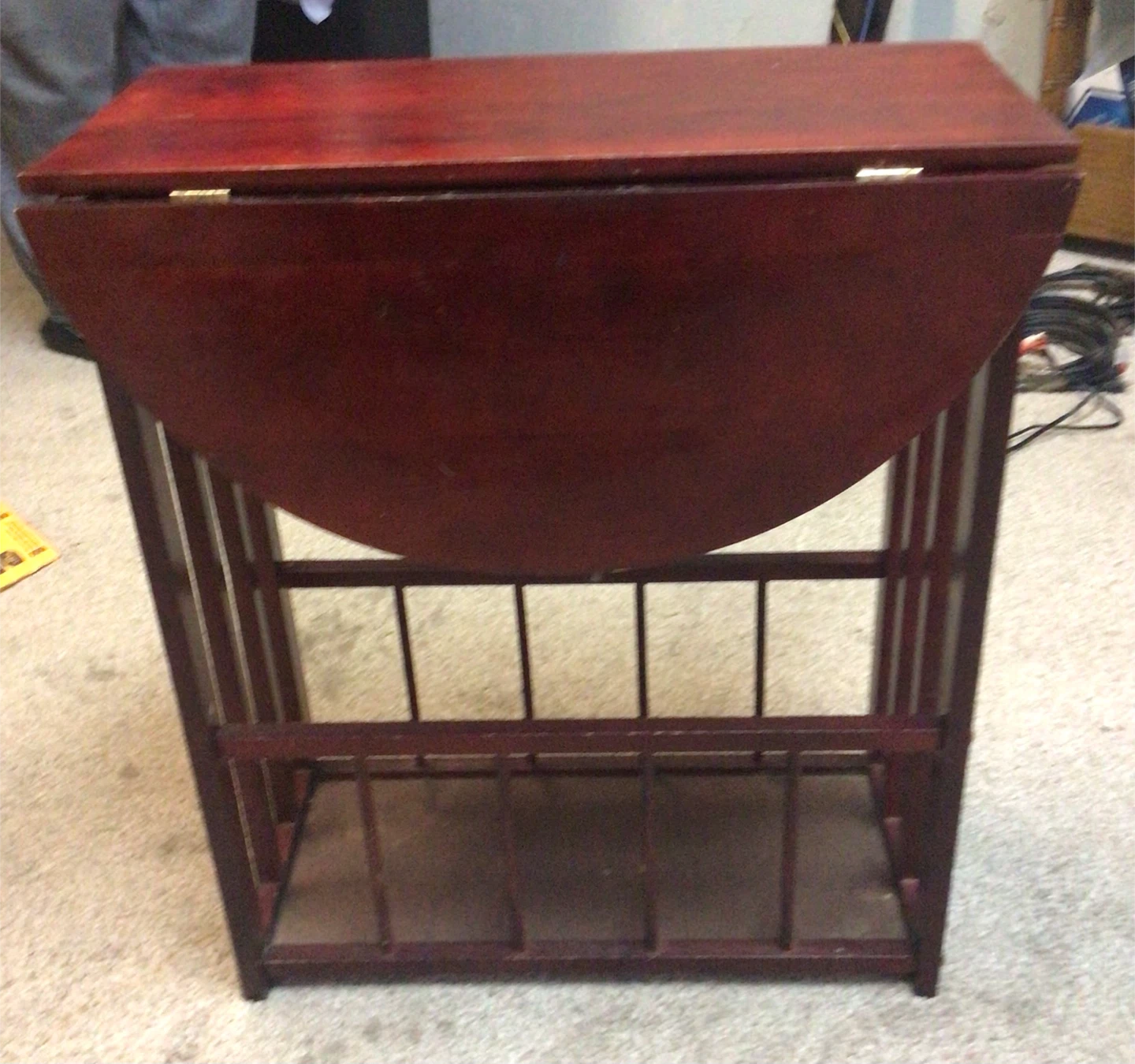 Wooden Drop-Leaf Side Table