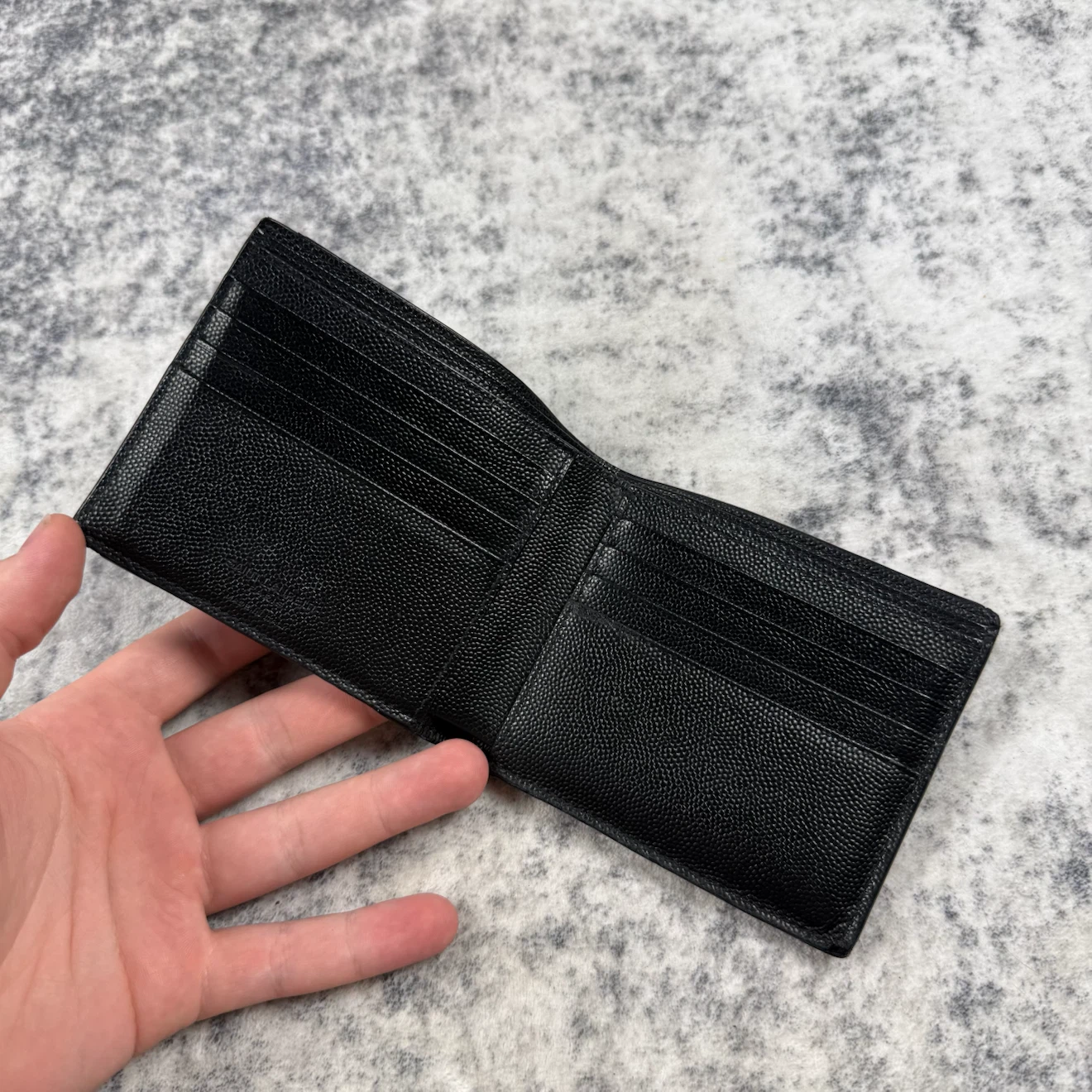 Saint Laurent Paris Black Grain de Poudre Leather Bifold Wallet - photo 4