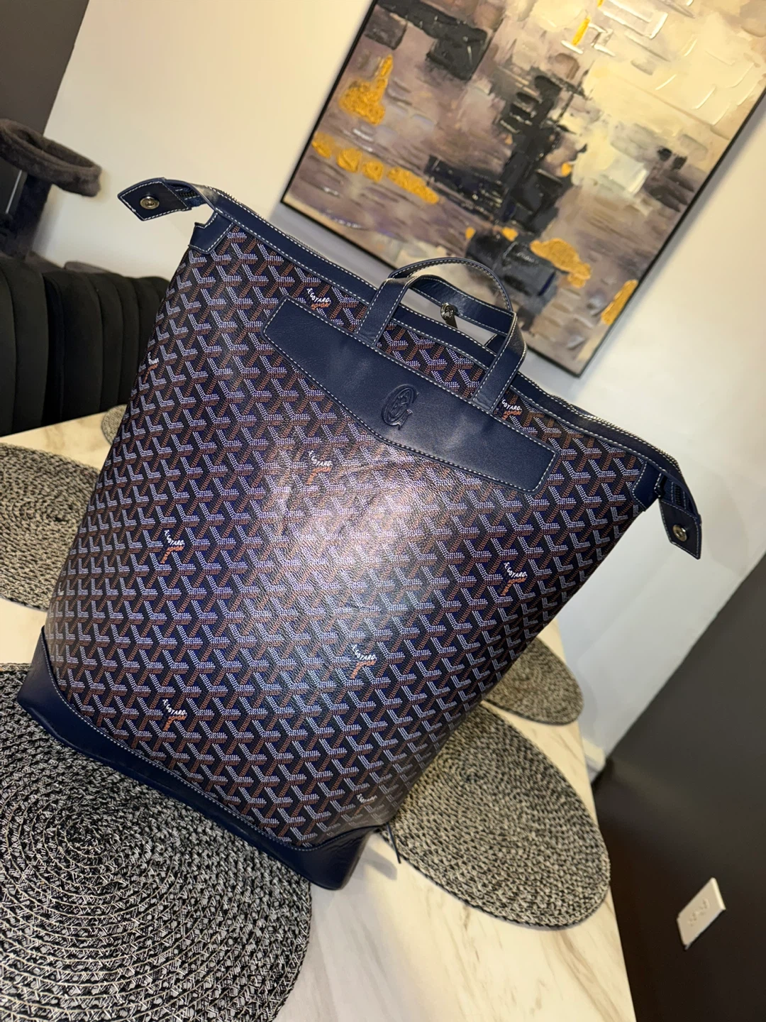 Goyard Navy Blue Backpack - photo 3