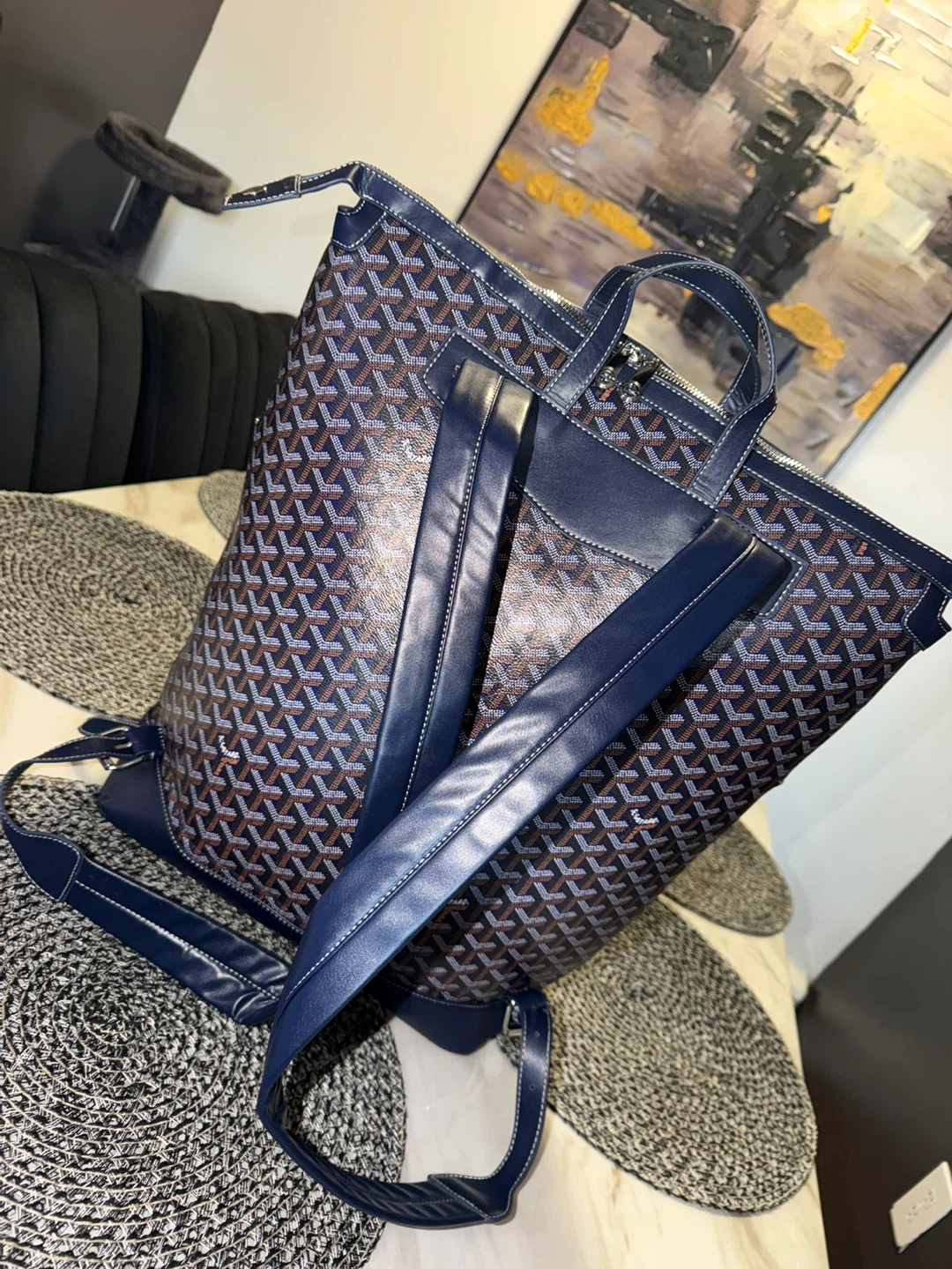 Goyard Navy Blue Backpack - photo 4