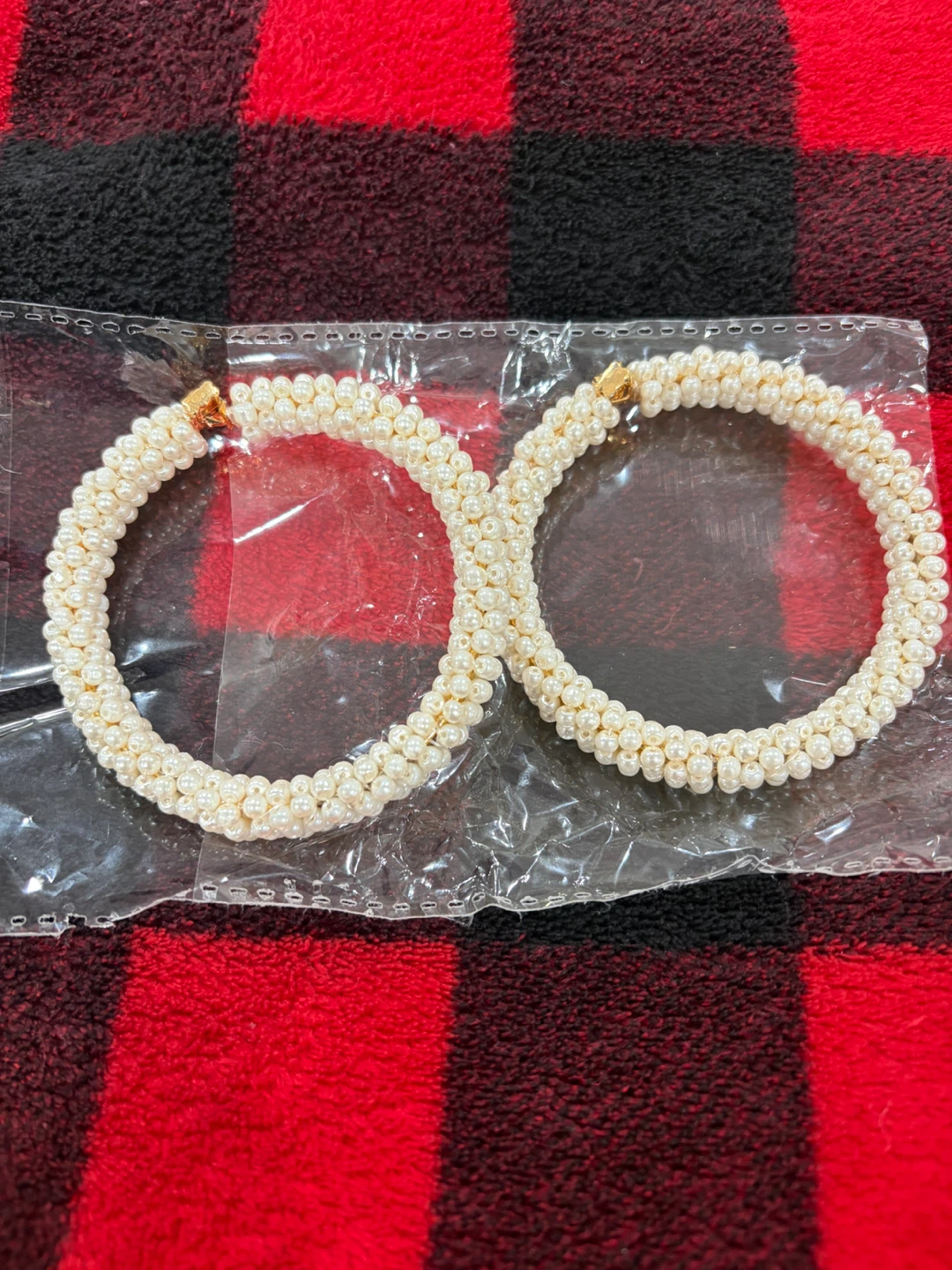 Set of Two Pearl Beaded Bracelets