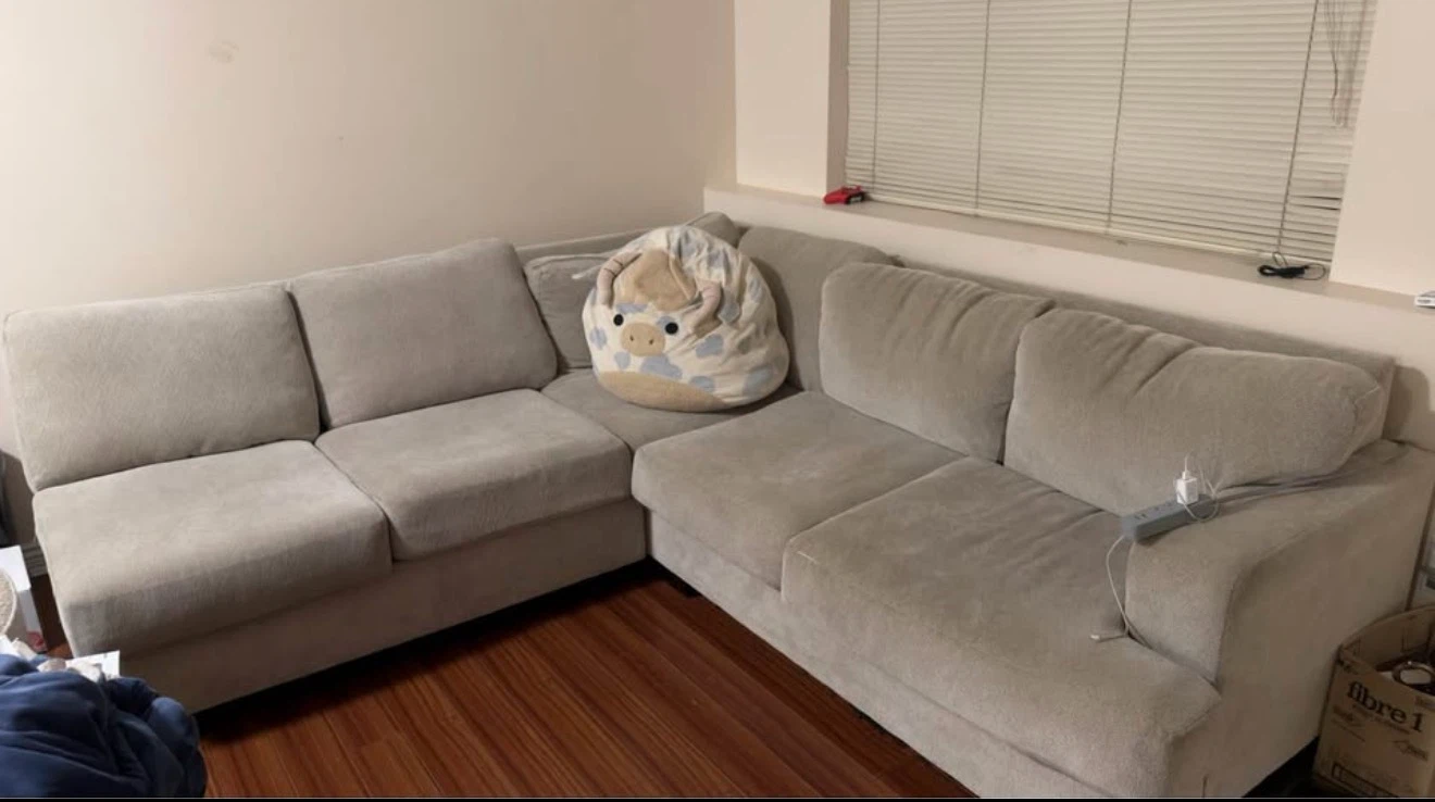 Light Grey Sectional Sofa - photo 3