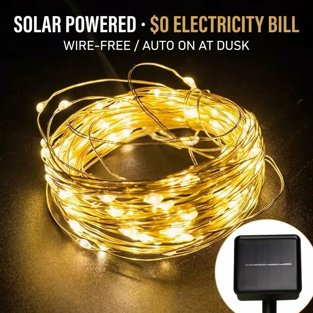 Solar Powered LED String Lights