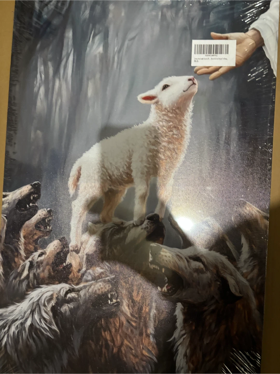 Jesus and Lamb Canvas Wall Art - photo 2