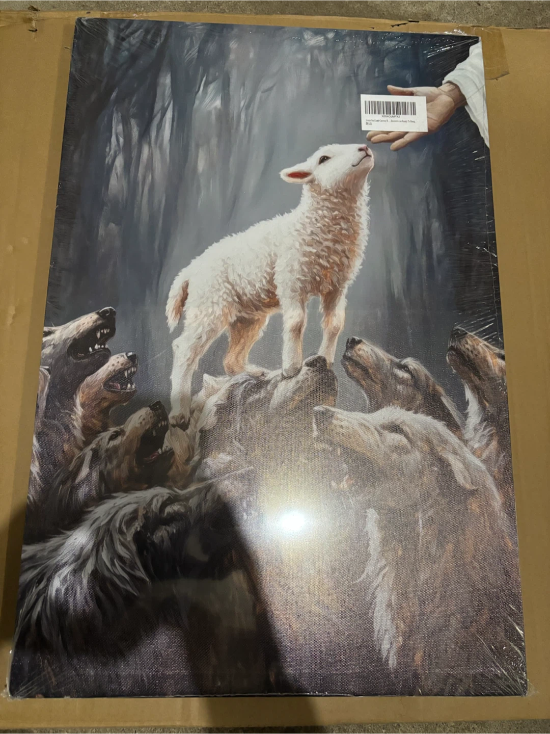 Jesus and Lamb Canvas Wall Art - photo 3