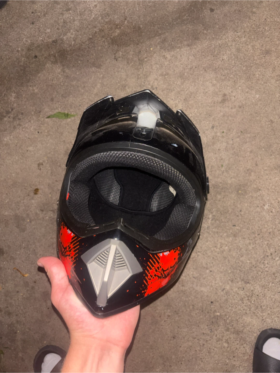 Motocross Helmet Black and Red - photo 2
