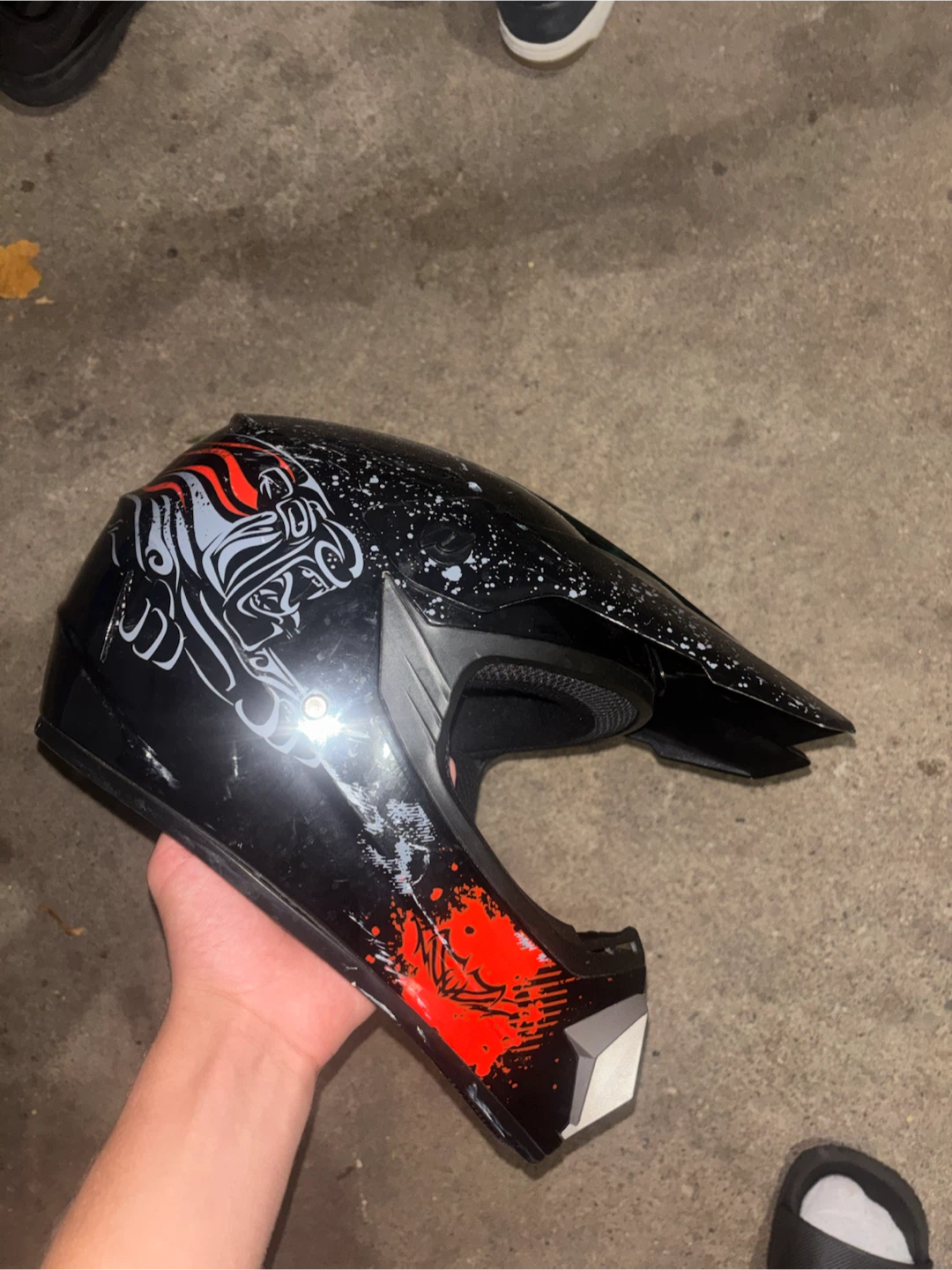Motocross Helmet Black and Red - photo 3