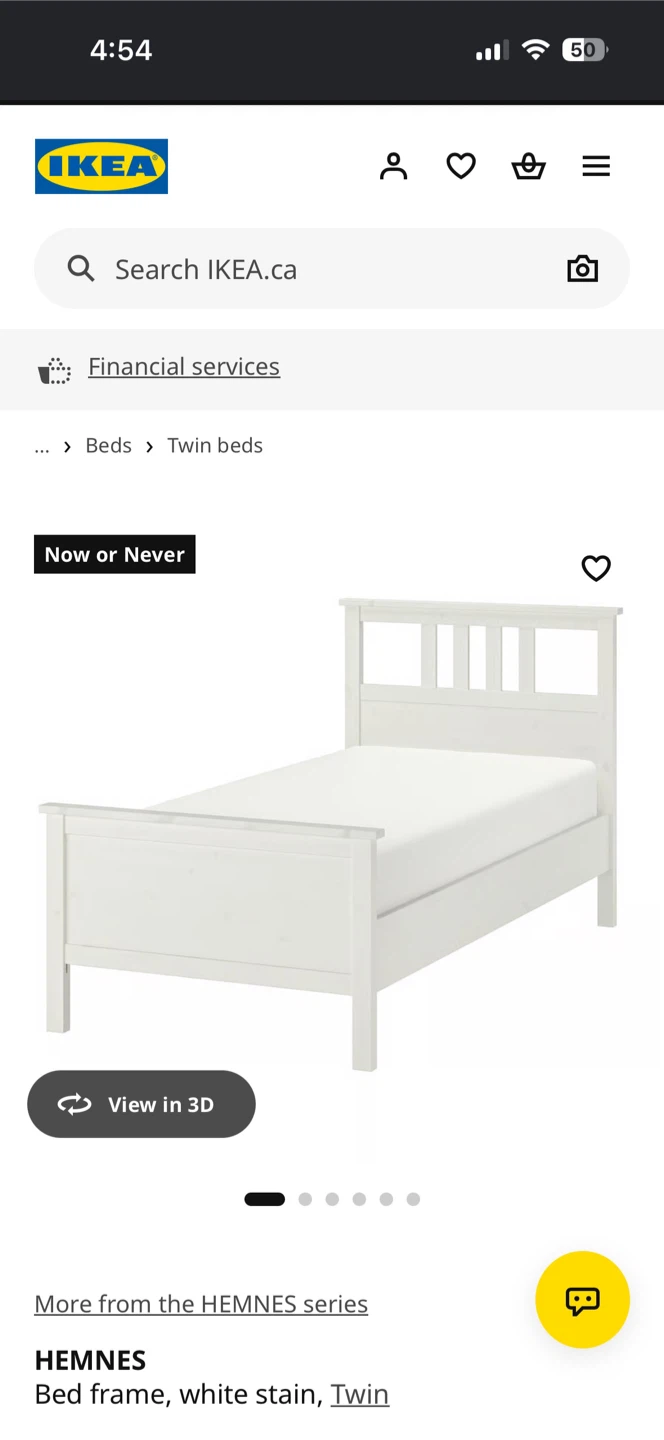 Hemnes Twin bed and Sealy mattress - photo 2