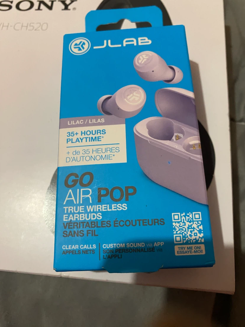 JLab Go Air Pop True Wireless Earbuds Lilac