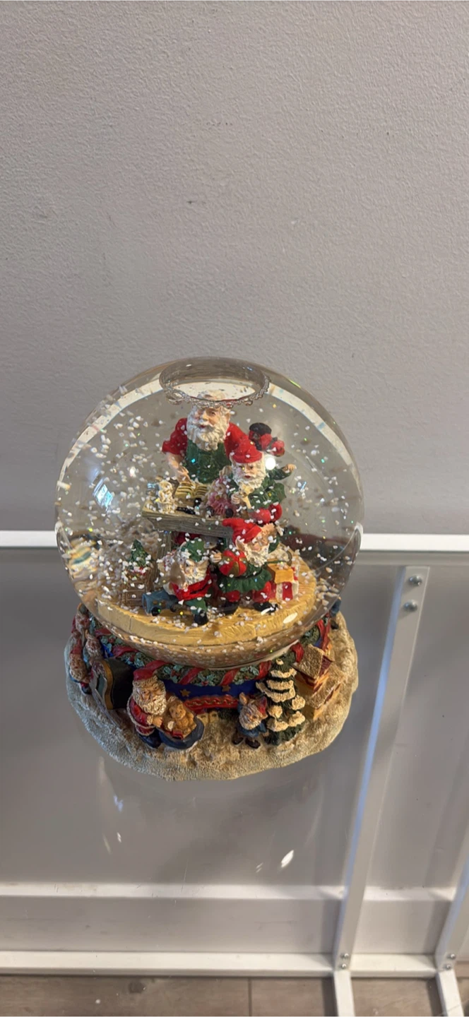 Santa's Workshop Christmas Snow Globe - photo 5