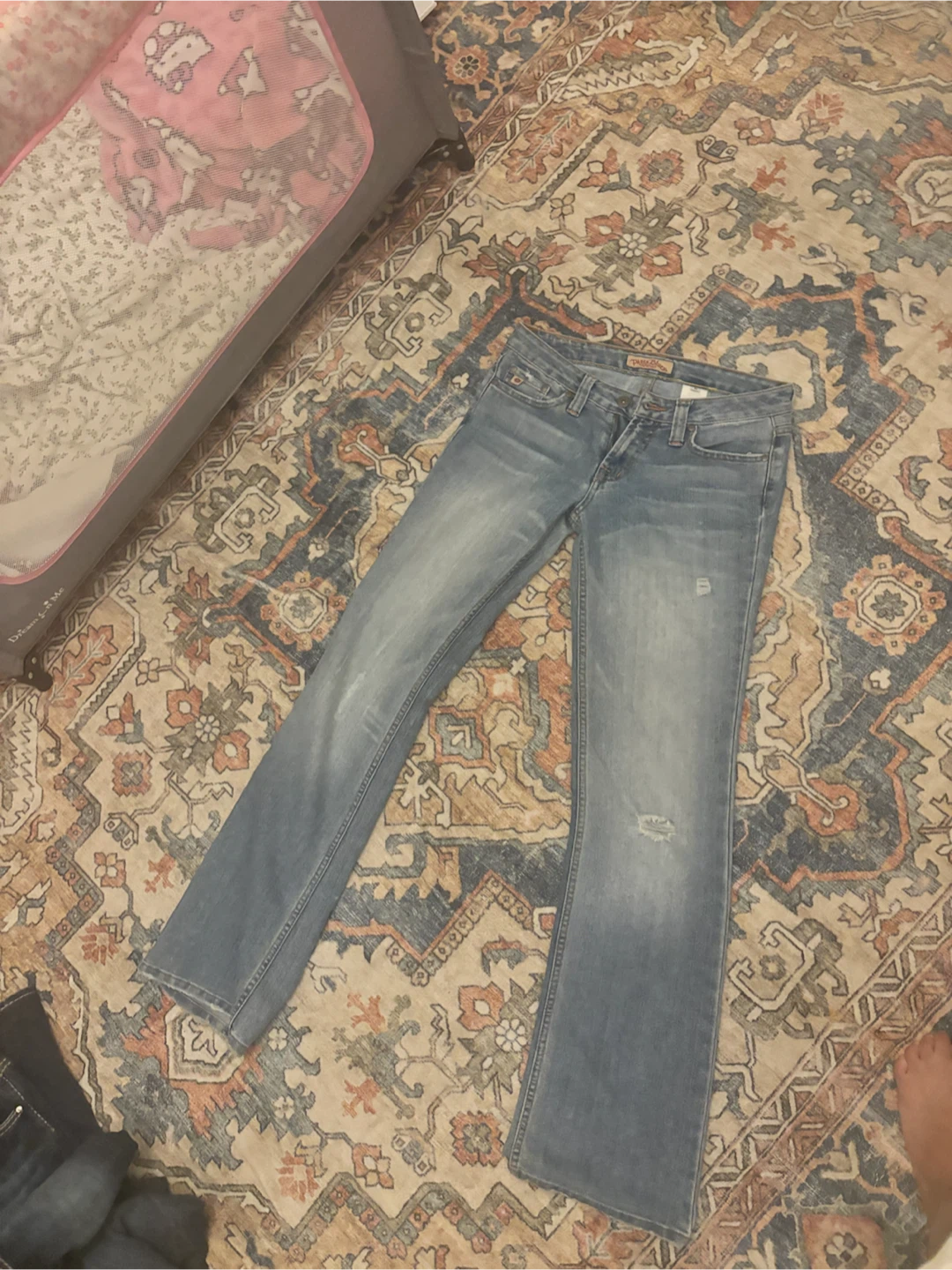 Paris Blues Light Wash Distressed Jeans
