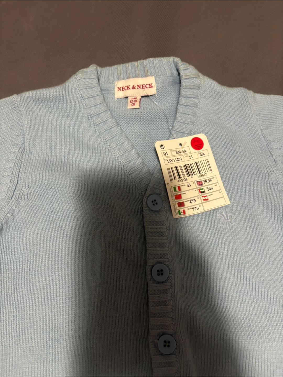 Neck & Neck Blue Knit Cardigan - photo 2