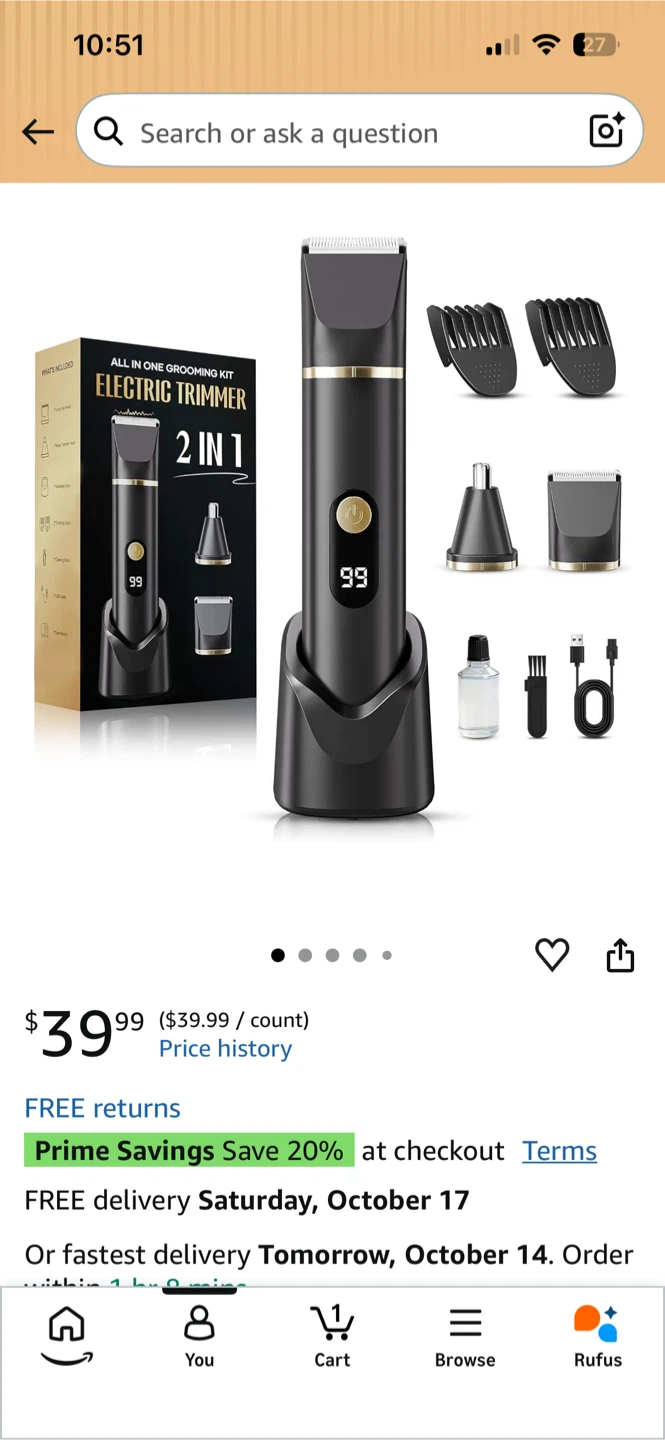 Brand New 2-in-1 Electric Grooming Kit
