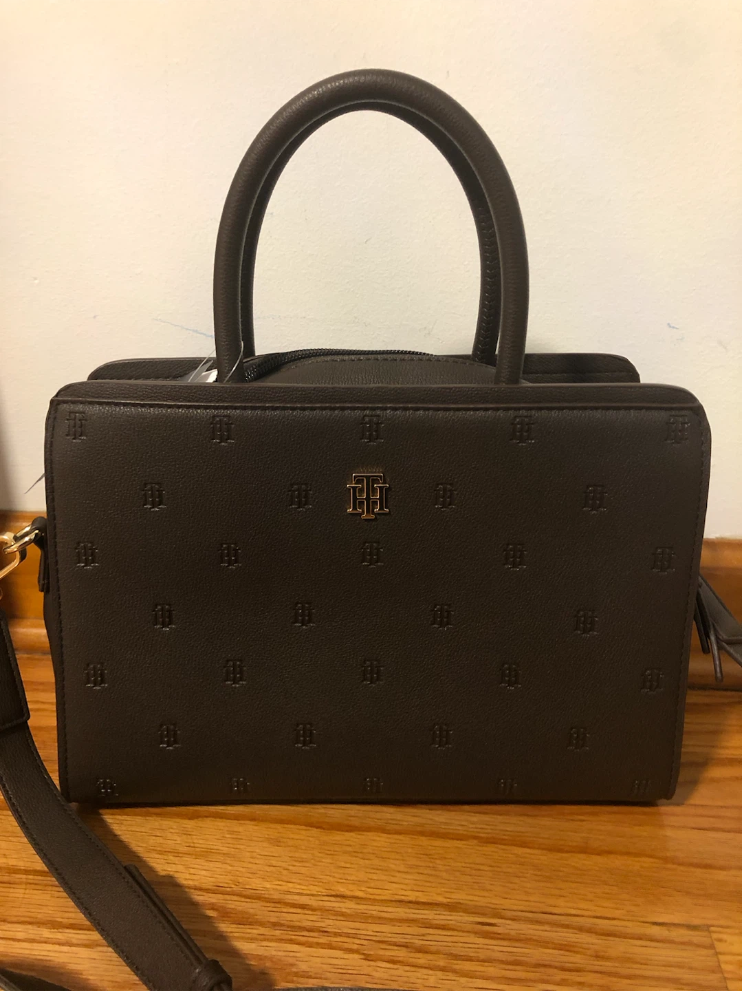 Tommy Hilfiger Brown Structured Handbag