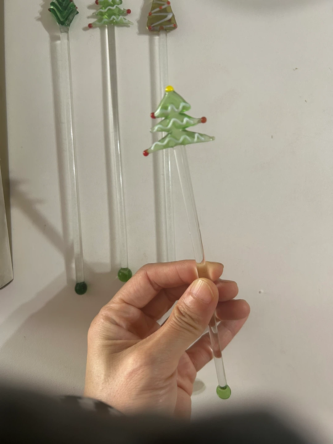 New tag Christmas Tree Glass Stir Sticks - Set of 4 - photo 3