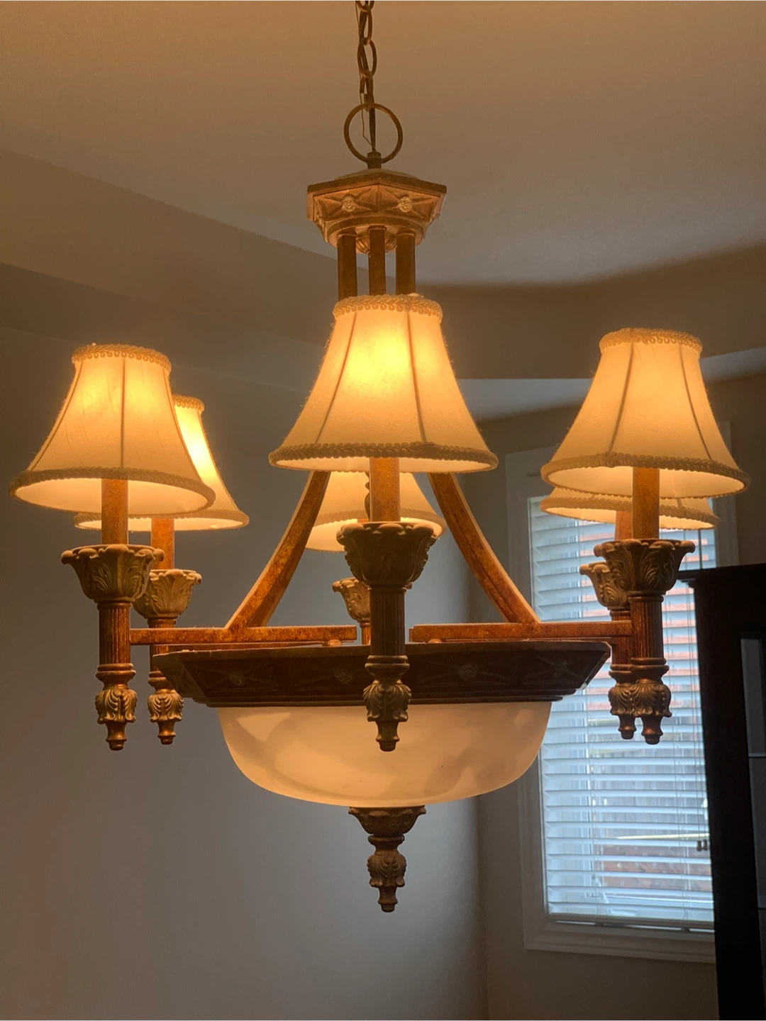 Traditional  6 Light Chandelier with Shades - photo 2