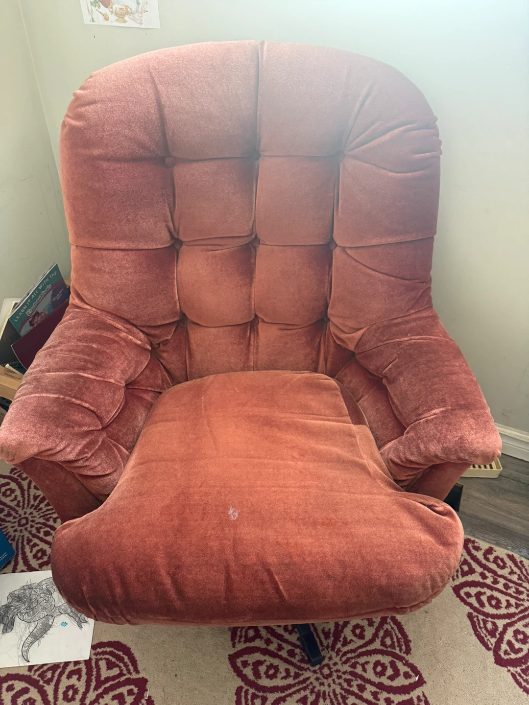 Velvet Recliner Armchair