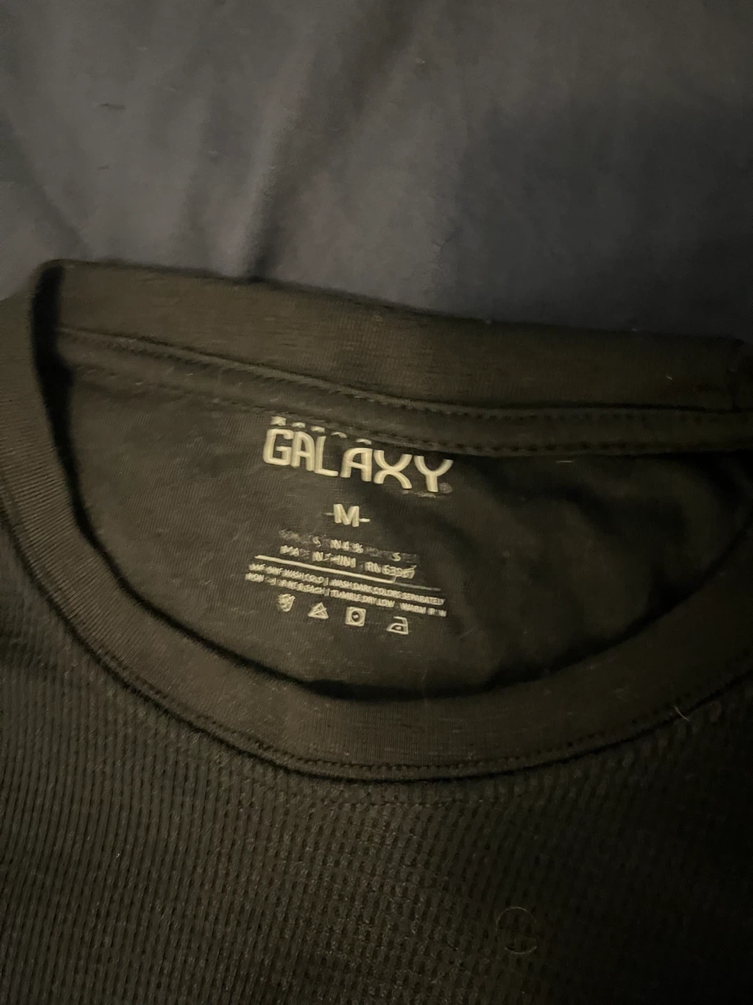 Galaxy Black Waffle Knit Long Sleeve Shirt - photo 3
