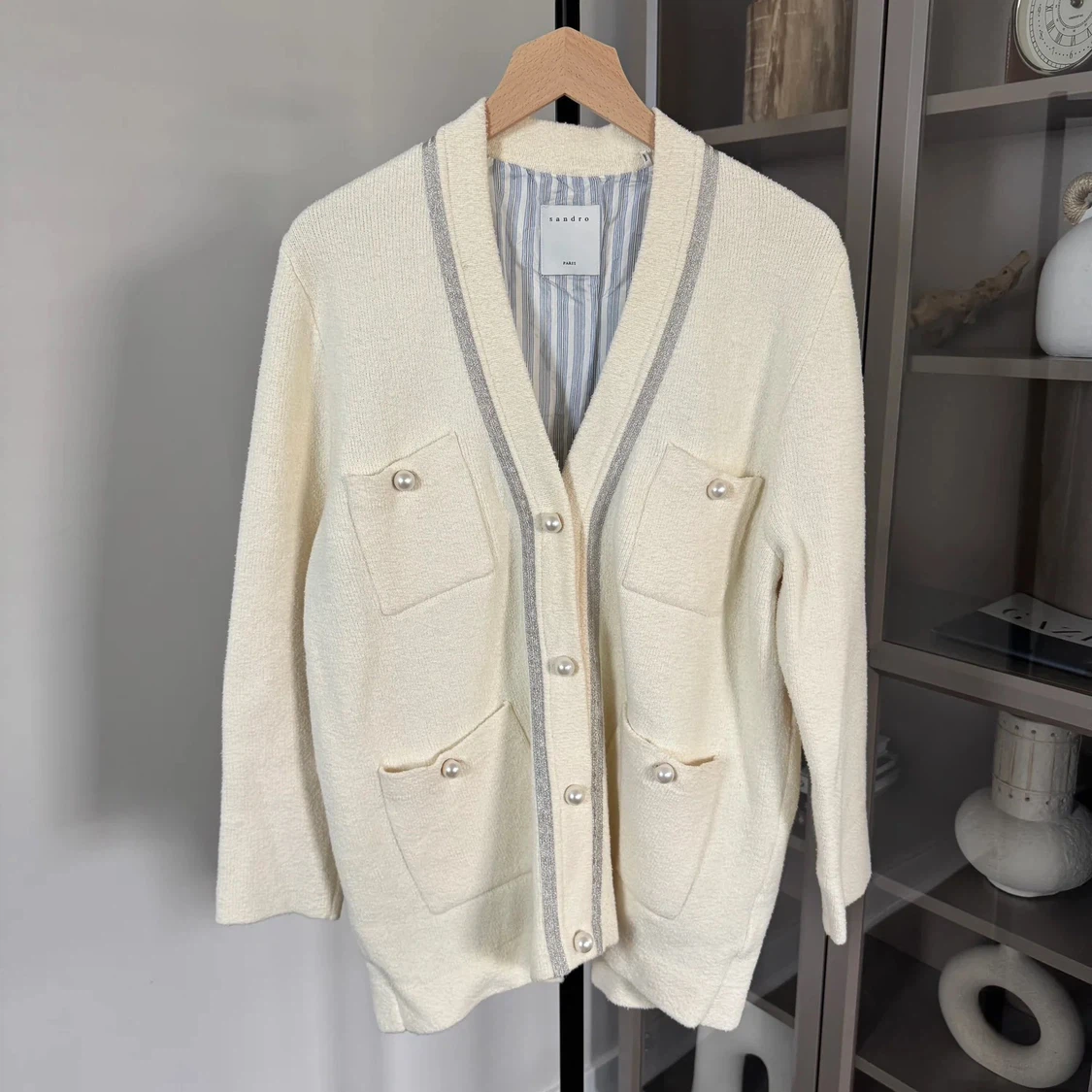 Sandro Paris Cream Cardigan