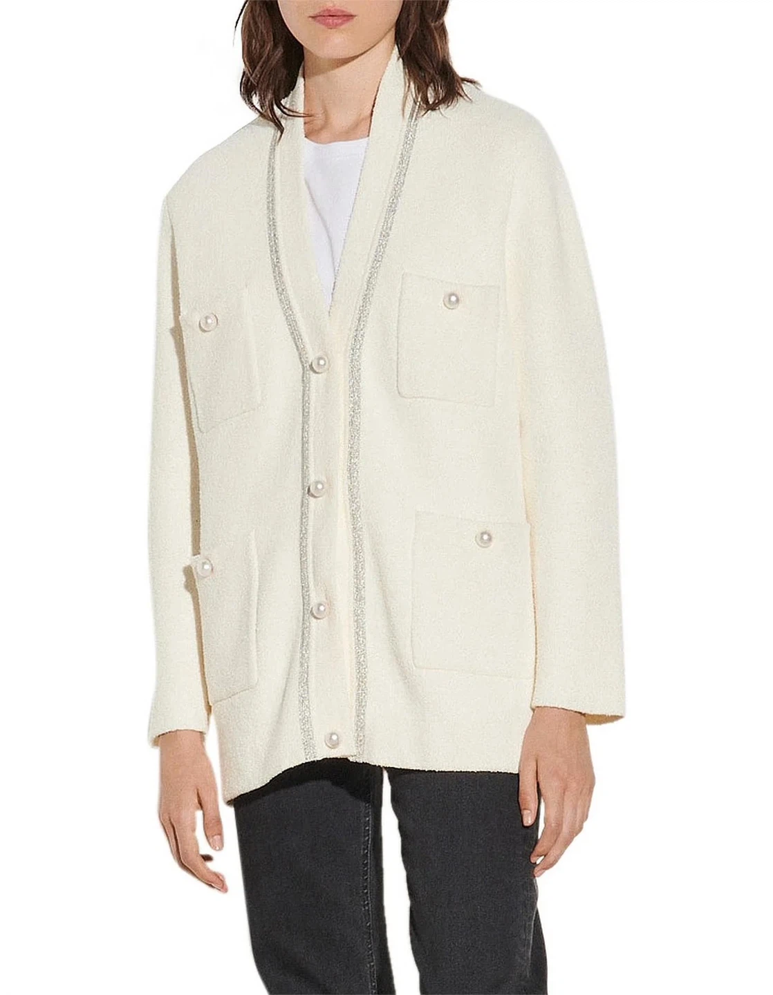 Sandro Paris Cream Cardigan - photo 5