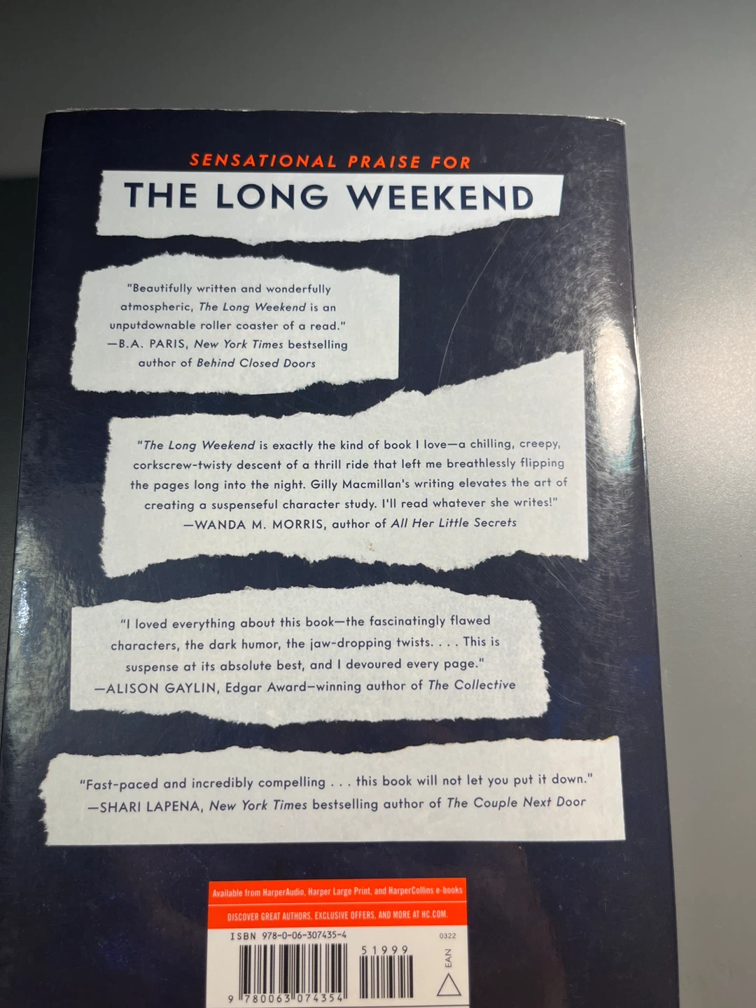 The Long Weekend by Gilly Macmillan - photo 2