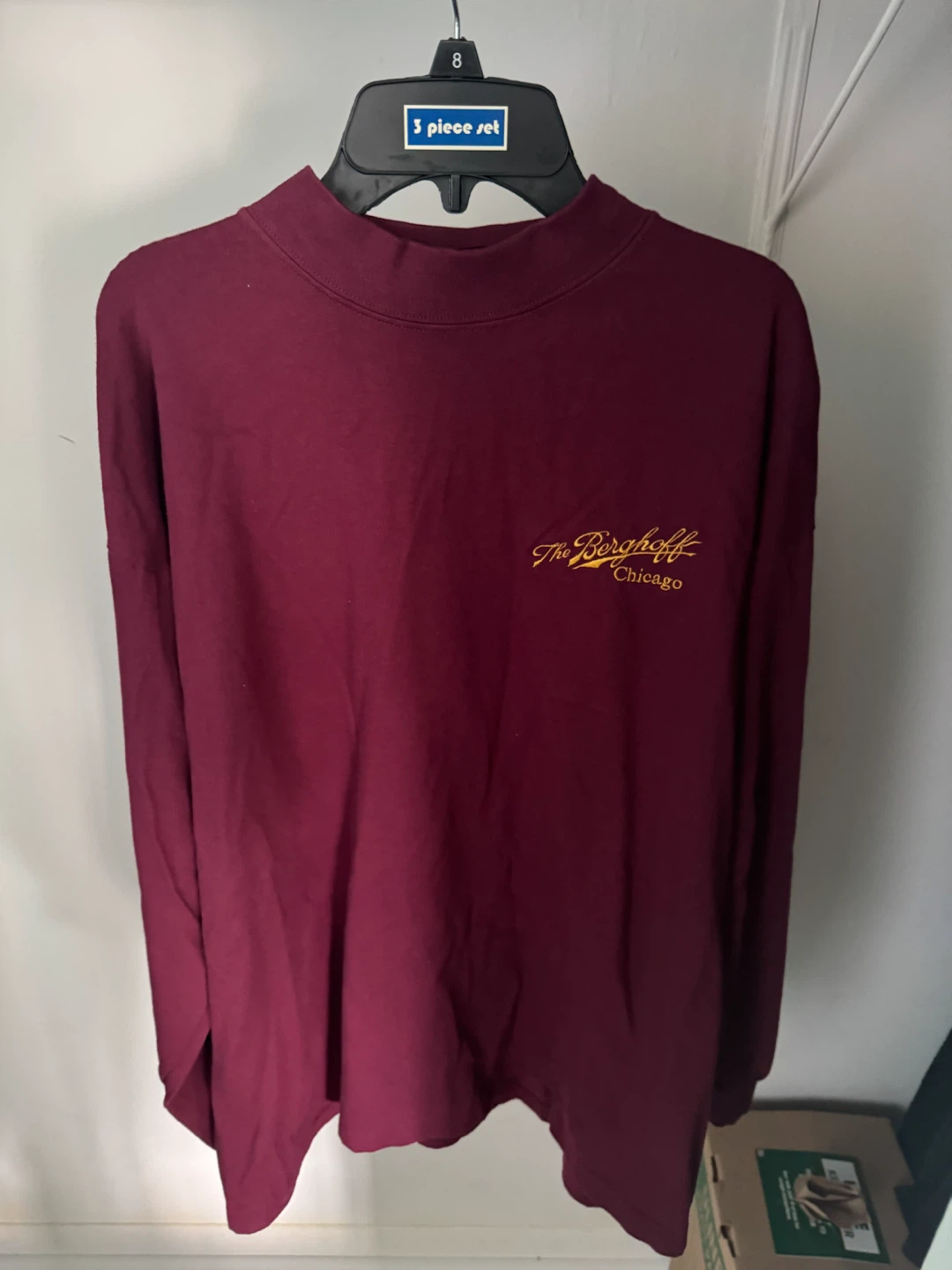 Outer Banks The Berghoff Chicago Maroon Long Sleeve Shirt